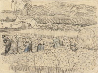 Landscape with Peasant Women Harvesting by Vincent van Gogh